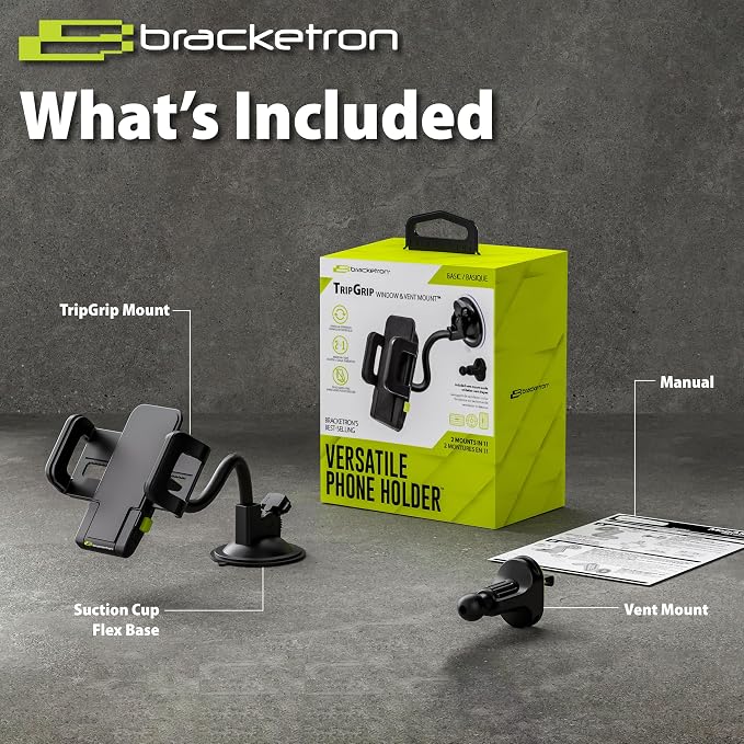 Bracketron TripGrip Window and Vent Mount, GPS Car Mount, Windshield Cell Phone - Image 9
