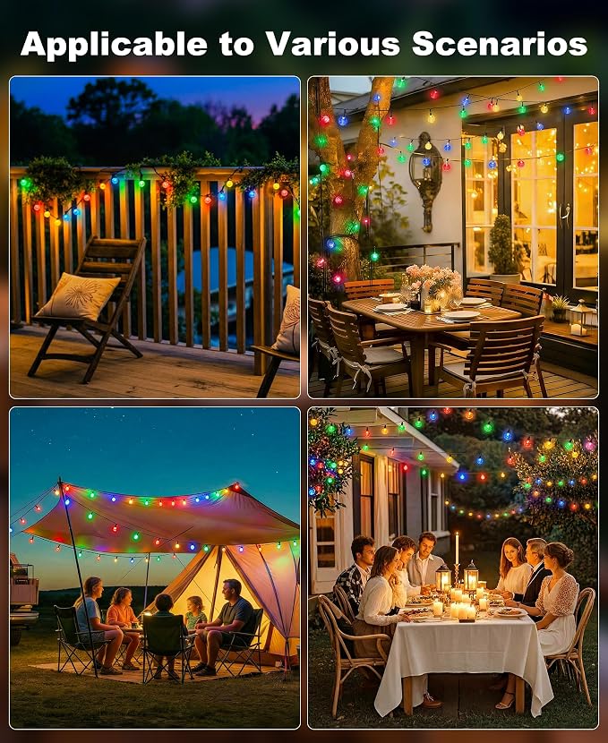 btfarm 2 Pack Solar String Lights Outdoor Waterproof, Total 98 FT 100 LED Solar - Image 7