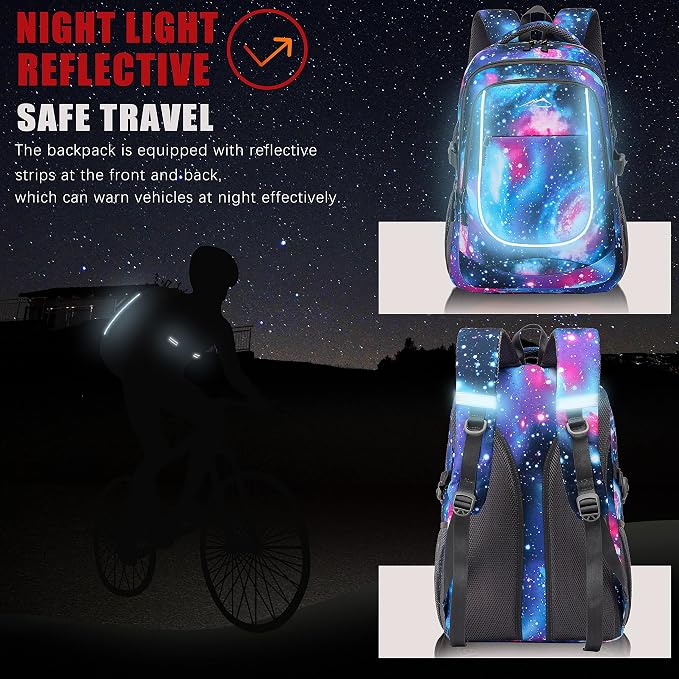 ProEtrade Galaxy Backpack Bookbag - Image 4