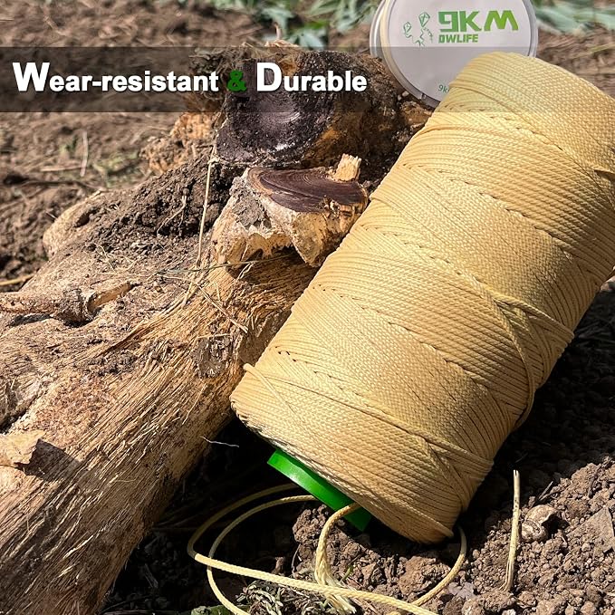 9KM DWLIFE Braided Kevlar Cord, 100lb~2000lb, High Tensile Strength, Flame - Image 4