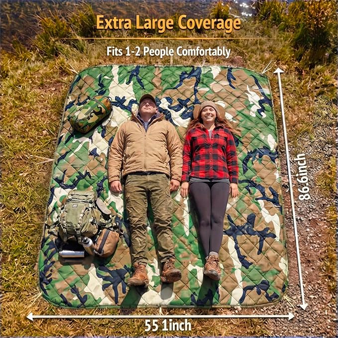 Insulated Camping Blanket | Military Poncho Liner - Image 4