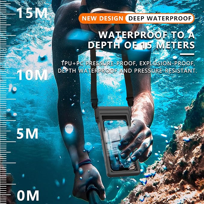 GOLDJU Waterproof Phone Case, Underwater Diving Phone Case - Image 3