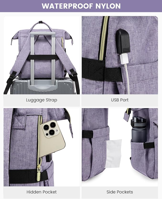 LOVEVOOK College Laptop Backpack, 15.6 Inch Travel Backpack - Image 5