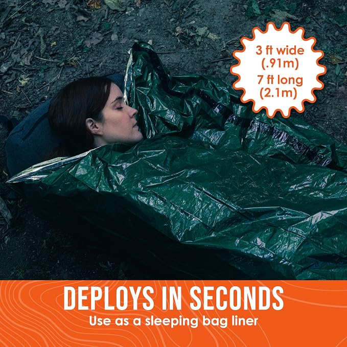 Go Time Gear Life Bivy Emergency Survival Sleeping Bag Thermal Bivy - Image 3