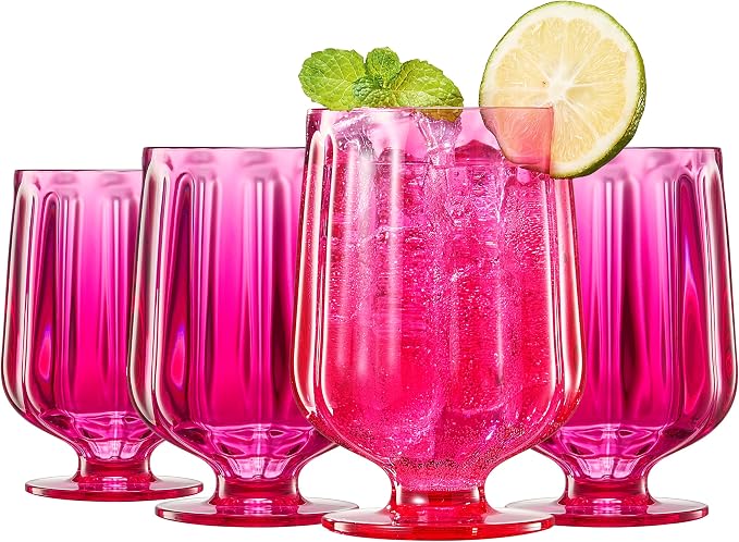 Khen 15oz Unbreakable Premium Drinking Glasses Set of 4 by Khen