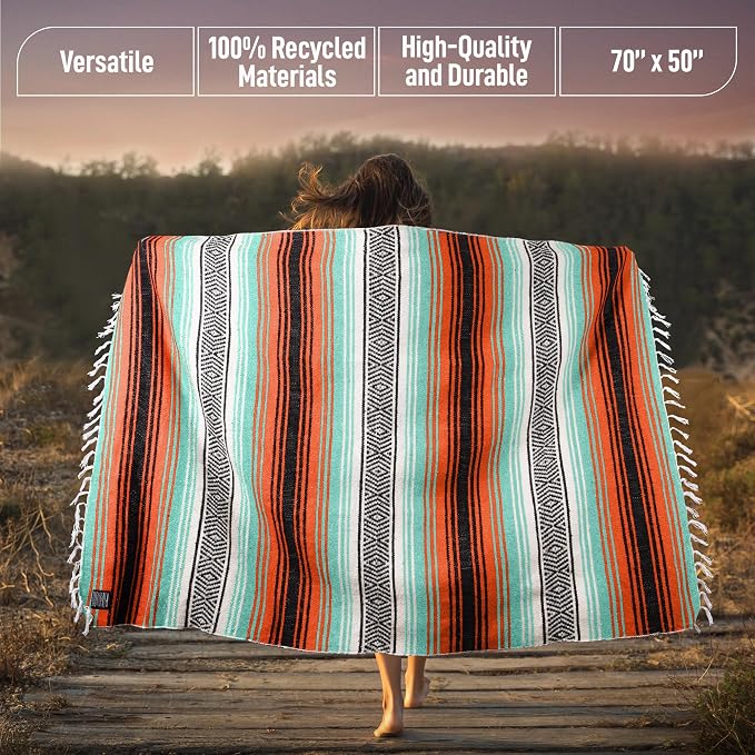 Hydration Nation Authentic Extra Large Mexican Blanket - Image 3