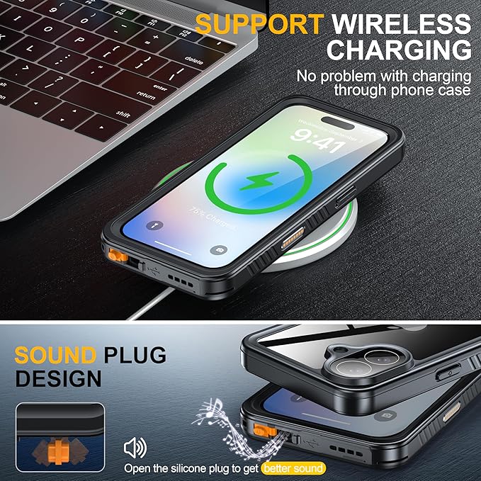 ANTSHARE for iPhone 17 Case, IP68 Waterproof Shockproof Case, - 12 FT Military - Image 6