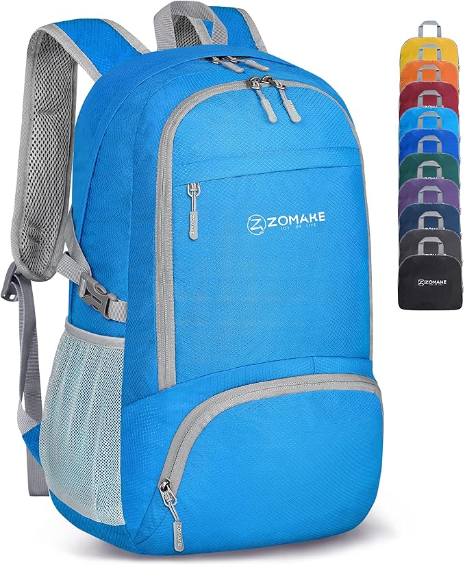 ZOMAKE Lightweight Packable Backpack 30L, Foldable Hiking Backpacks Water by ZOMAKE