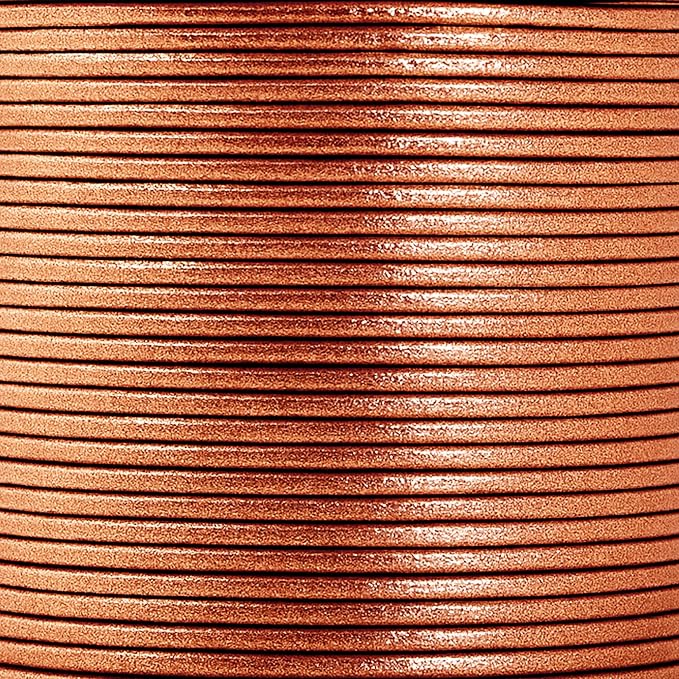 Mandala Crafts Round Genuine Copper Leather Cord - Image 3