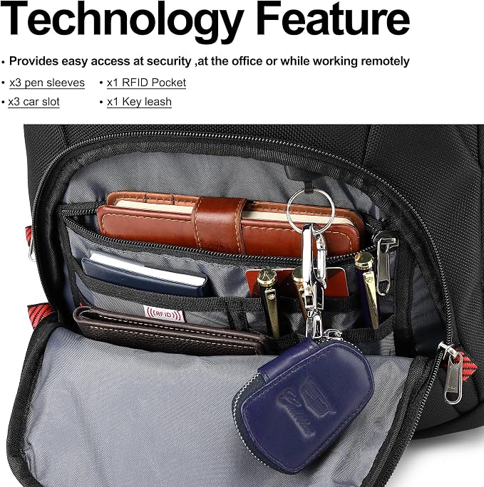Boavan Laptop Backpack for men, 17.3 inch Laptop Bag - Image 3
