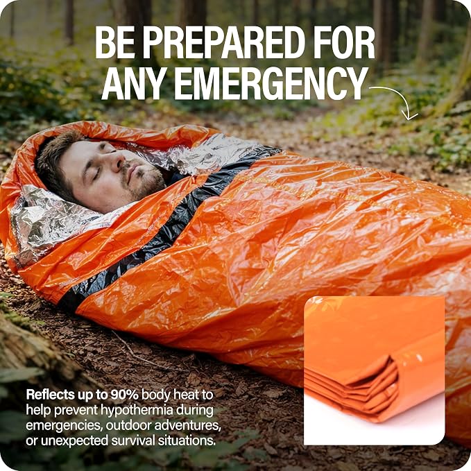 Primacare CB-3684-2 Pack of 2 Emergency Sleeping Bags - Image 2