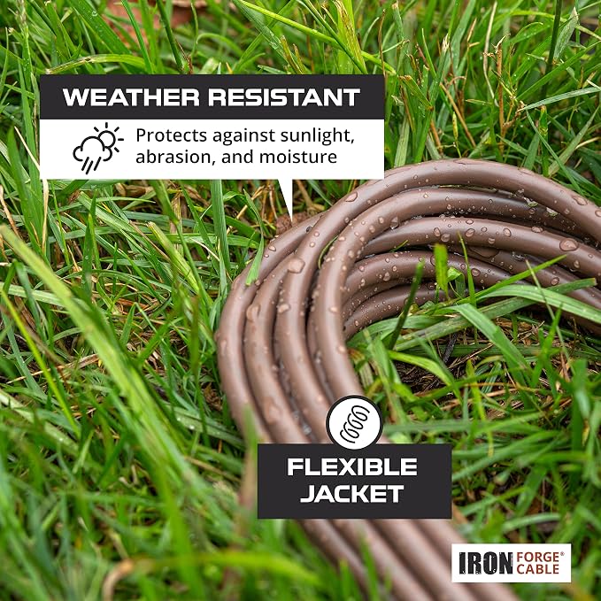 Iron Forge Cable Outdoor Brown Extension Cord 75 ft - Image 3