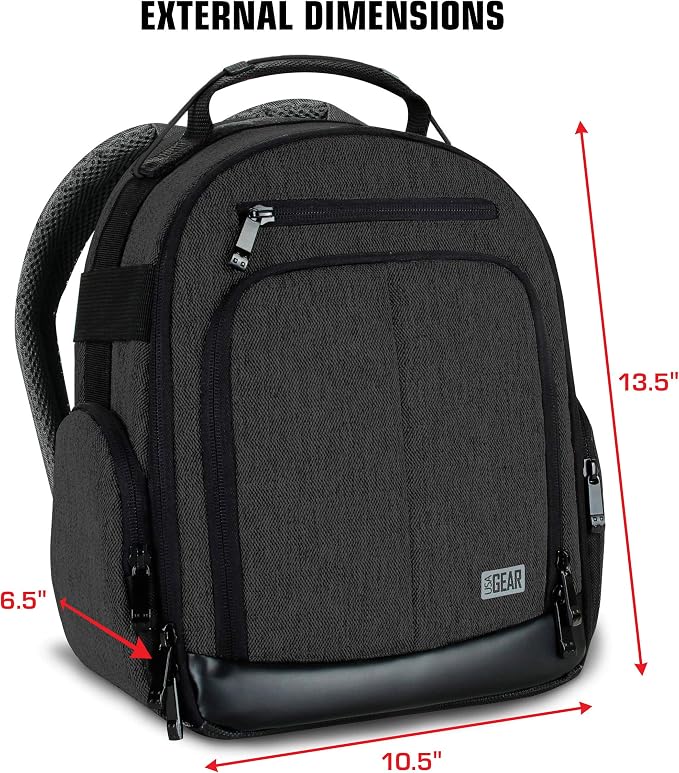 USA Gear Audio Equipment Backpack Fits Audio-Technica System 10, Shure BLX4 - Image 8