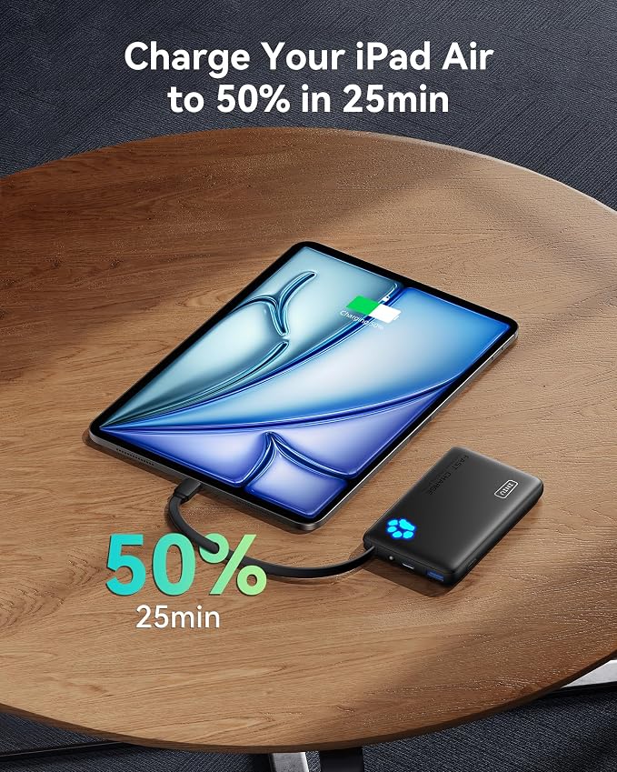 INIU PawGo Portable Charger, 45W PD 10000mAh Slim Power Bank - Image 5