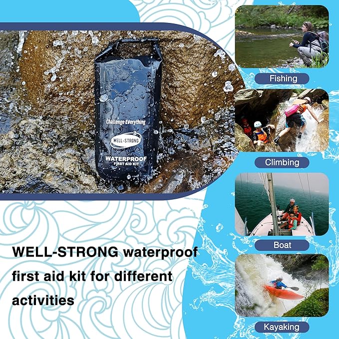Boat First Aid Kit Waterproof, WELL-STRONG Marine Emergency Kit - Image 3