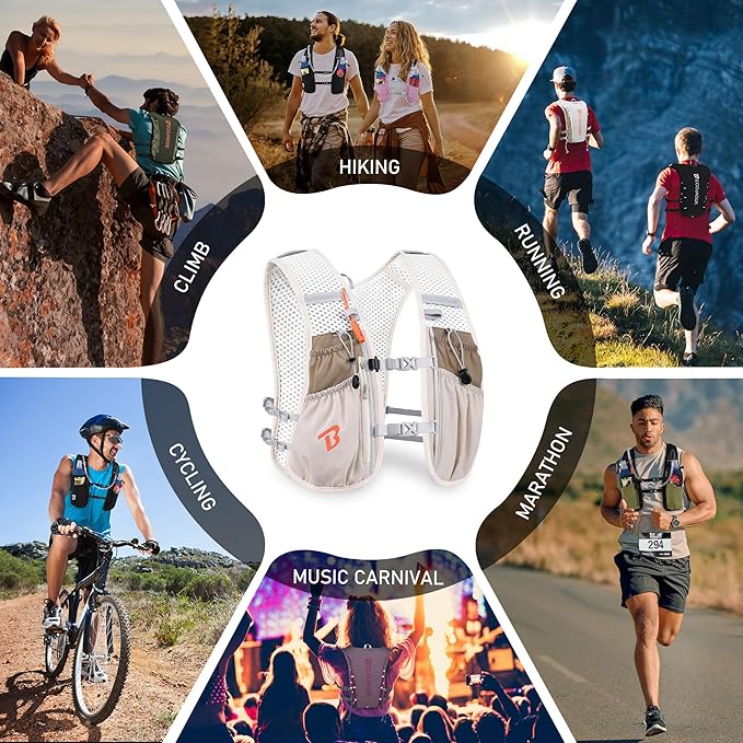 BECOJADDE Running Vest Hydration Backpack - Image 7