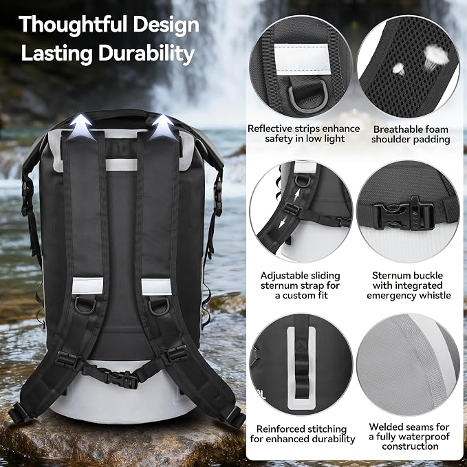 MARCHWAY Floating Roll Top Dry Bag, Flexible Lightweight TPU Waterproof - Image 5