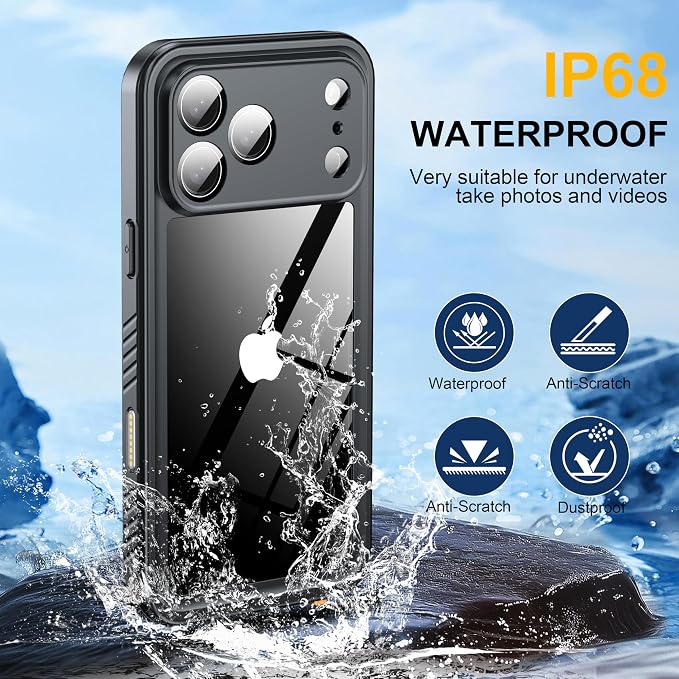 ANTSHARE for iPhone 17 Pro Max Case, IP68 Waterproof Shockproof Case, - 12 FT - Image 3