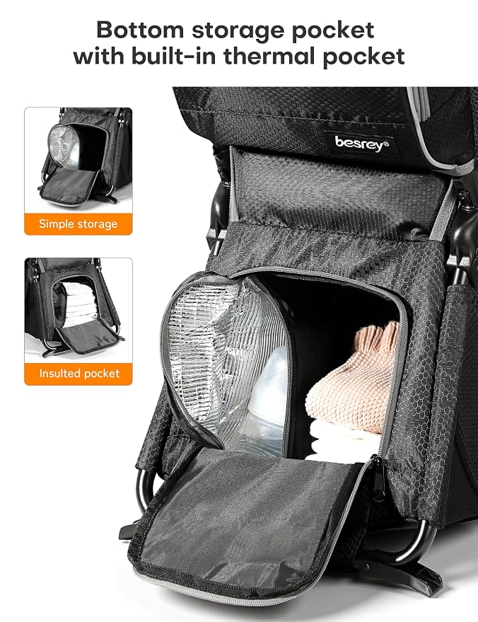 besrey Baby Backpack Carrier, Toddler Hiking Backpack - Image 3