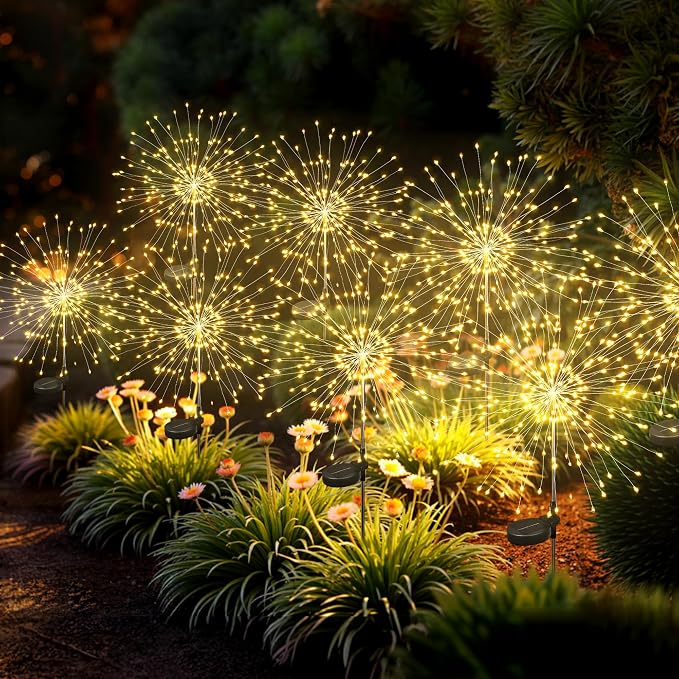 Solar Lights Outdoor, 120LED 8 Pack Fairy Garden Lights Decor by Suncket