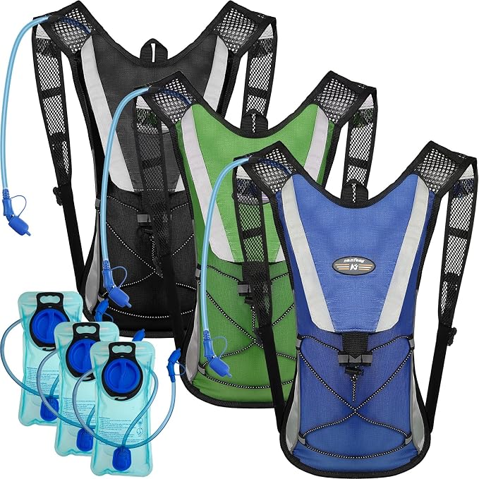 3 Pack Hydration Backpack with 2l Water Bladder, Hydration Pack with Bladder by Talltalk