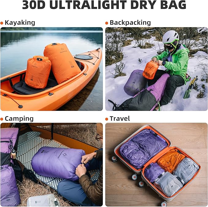 Thous Winds 3L Ultralight Dry Bag, Compact Roll Top Waterproof Pouch - Image 4