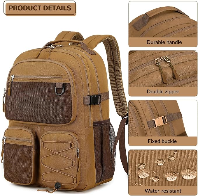 Lohol Water Resistant Backpack for School Travel College Travel, Large Bookbag - Image 7