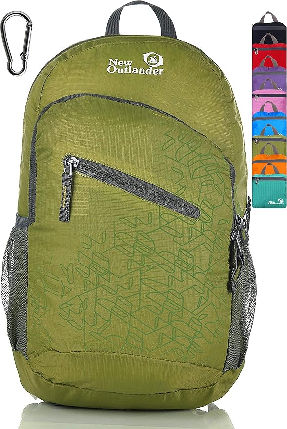Outlander Packable Handy Lightweight Travel Hiking Backpack Daypack-Green-L by Outlander