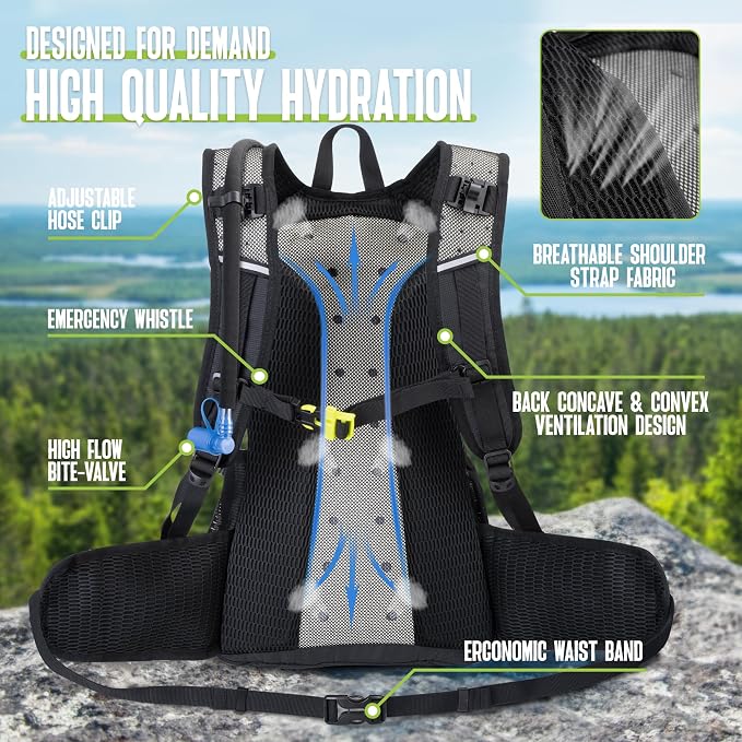 N NEVO RHINO Hydration Backpack, 18L Multipurpose Hiking Backpack - Image 4