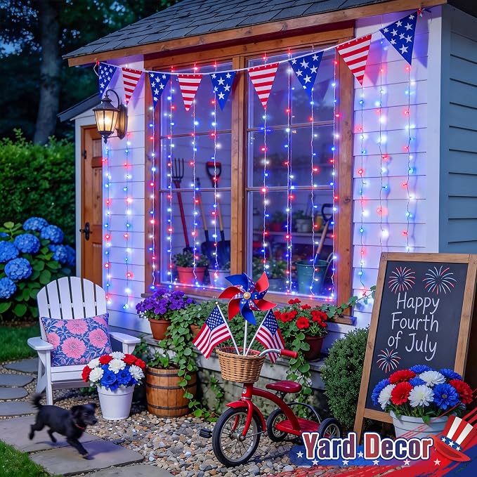 JMEXSUSS 300LED Red White and Blue Lights - Image 4