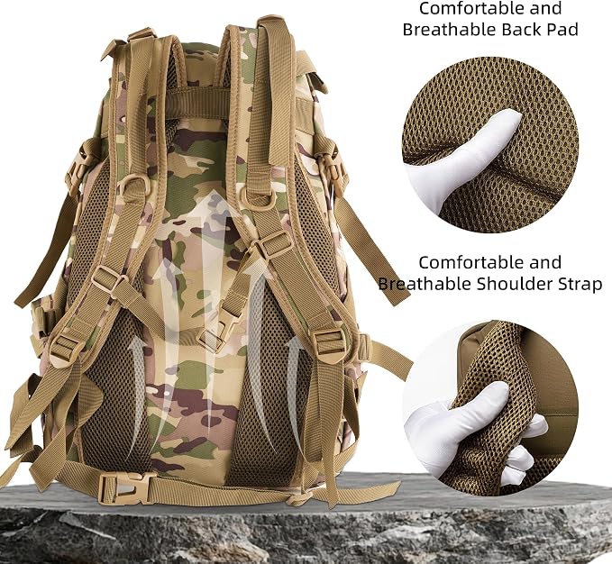 aiGear Tactical Backpack for Men, 25L Military Backpack, 3-Day Bug Out Bag for - Image 4