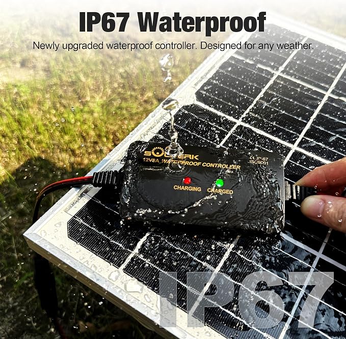 SOLPERK 25W 12V Solar Battery Charger, Waterpoof Solar Panel Kit - Image 4