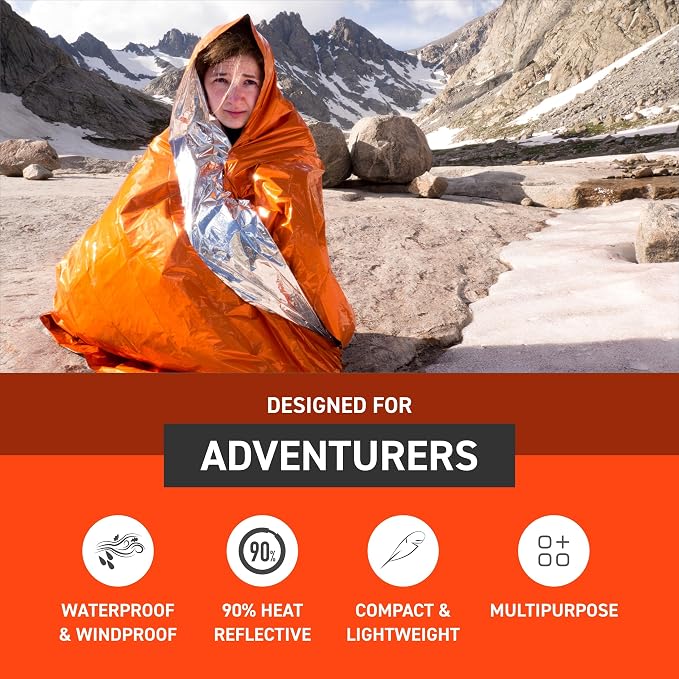 Survive Outdoors Longer 90% Heat Reflective Emergency Blanket - Image 2