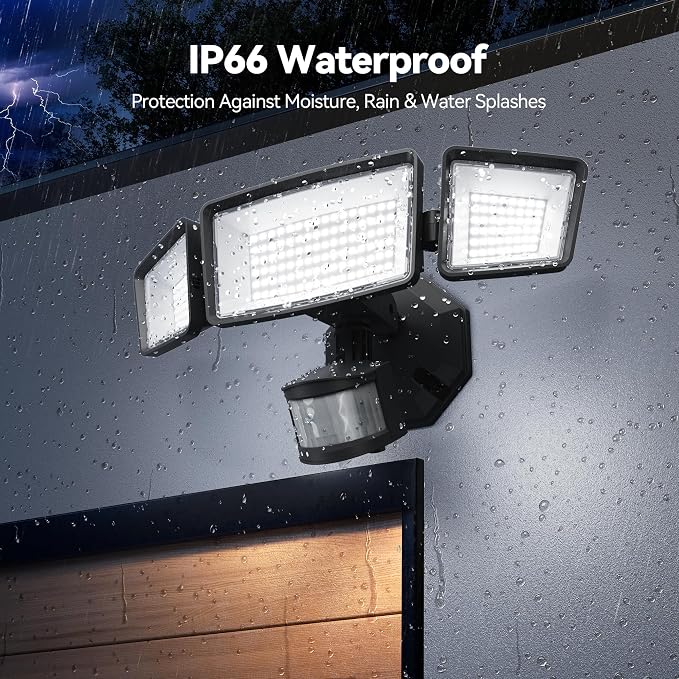 TECKNET Flood Motion Sensor Outdoor Lights, 4200LM 150LEDS Lights Outdoor - Image 7