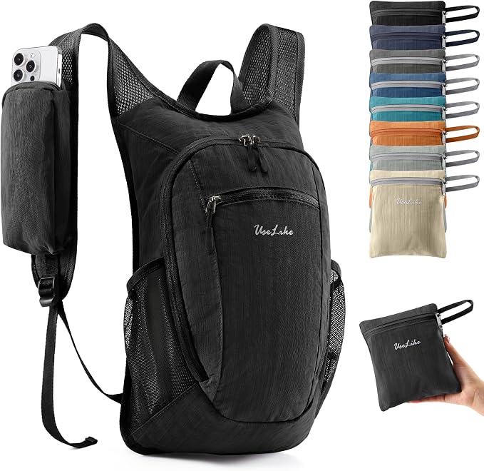 Uselike 10L Small Hiking Backpack Travel Daypack Lightweight Packable Back Pack by Uselike