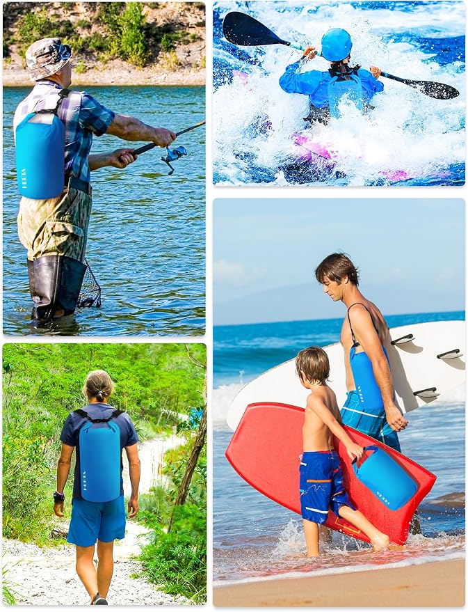 HEETA Waterproof Dry Bag for Women Men, 5L/10L/20L/30L/40L Roll Top Lightweight - Image 5
