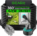 GEARit 25 Ft Extension Cords 16/3 Gauge 360° Rotating Plug Outdoor/Indoor SJTW by GEARit