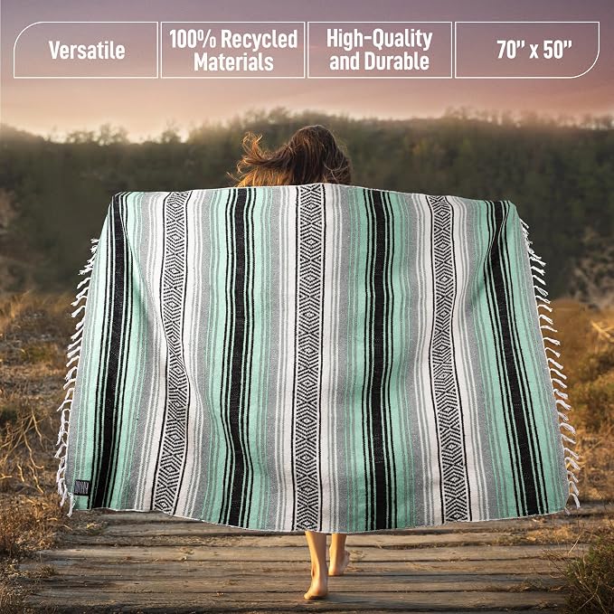 Hydration Nation Authentic Extra Large Mexican Blanket - Image 3