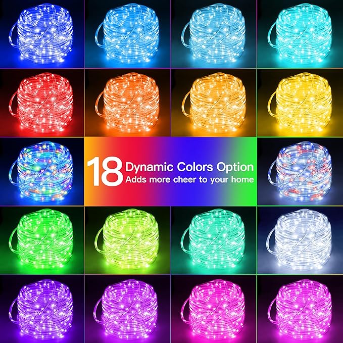 Ollny Rope Lights Outdoor Color Changing, 33FT 100 LED Waterproof Plug in - Image 3