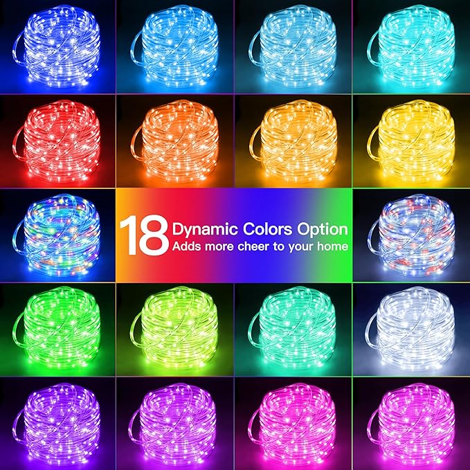 Ollny Rope Lights Outdoor Color Changing, 66FT 200 LED Waterproof Plug in - Image 2