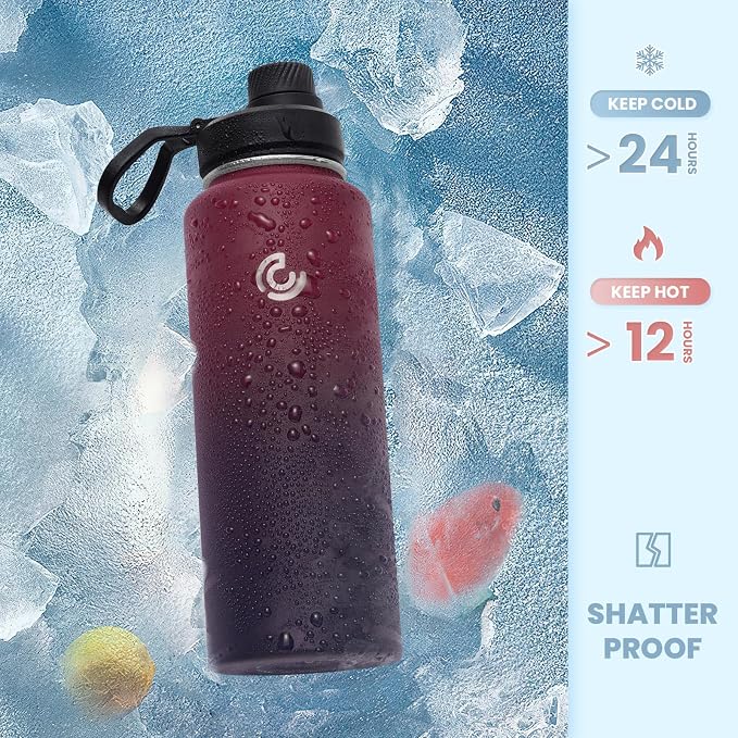 Sports Water Bottle 40oz, Insulated Water Bottle - Image 4