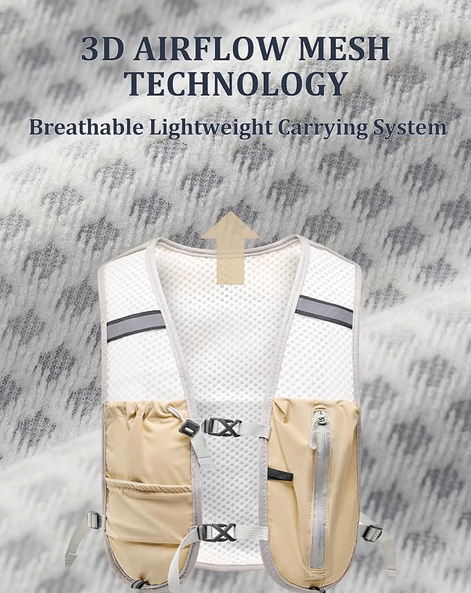 Small Lightweight Hiking Backpack, 3D Breathable Mesh Backpack - Image 3