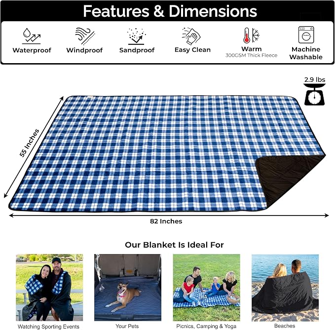 BRAWNTIDE Large Outdoor Waterproof Blanket - Image 2