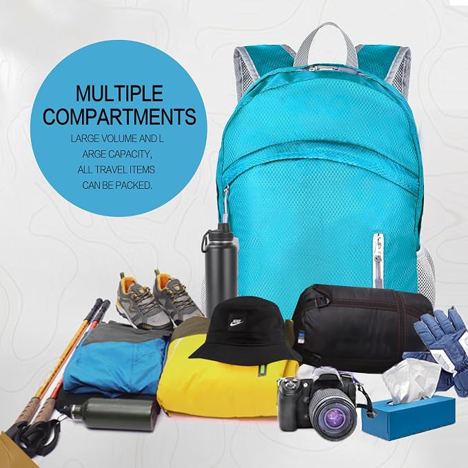 Waterproof Foldable Backpack Dry Storage Lightweight Daypack 35L Outdoor - Image 7