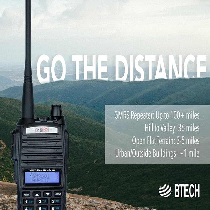 BTECH GMRS-V2 5W 200 Fully Customizable Channels GMRS Two-Way Radio. USB-C - Image 5