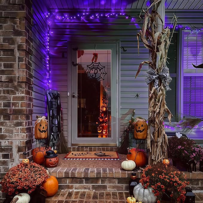 JMEXSUSS 200 LED 66ft Purple Christmas Lights, Connectable Purple String Lights - Image 7