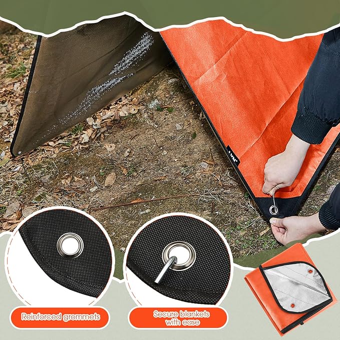 Kingdder 2 Pcs Heavy Duty Emergency Blankets - Image 3