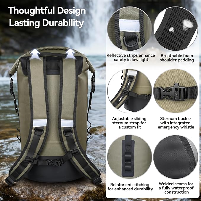 MARCHWAY Floating Roll Top Dry Bag, Flexible Lightweight TPU Waterproof - Image 5
