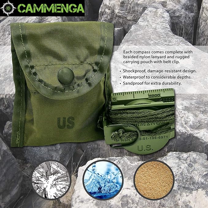 Cammenga Official US Military Tritium Lensatic Compass, Accurate Waterproof - Image 5
