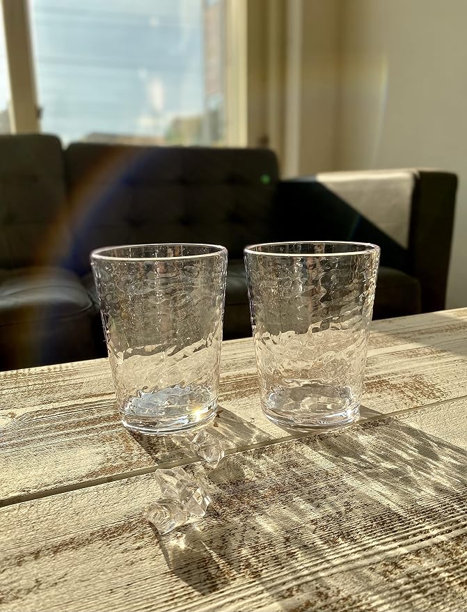 KLIFA- NICE- 14.7 ounce, Acrylic Tumbler Drinking Glasses Set, Stackable - Image 7